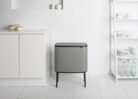 Brabantia Bo Touch Bin jalgadel prügikast 11+23L, Mineral Concrete Grey - Image 5