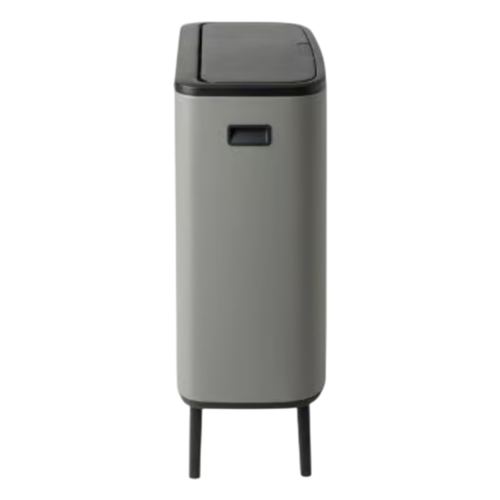 Brabantia Bo Touch Bin Hi jalgadel prügikast 2x30L, Mineral Concrete Grey - Image 3