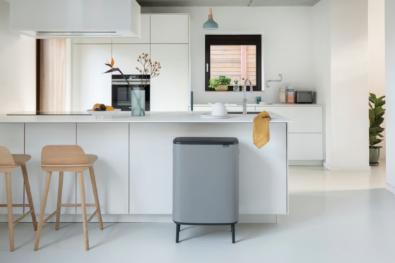 Brabantia Bo Touch Bin Hi jalgadel prügikast 2x30L, Mineral Concrete Grey - Image 5