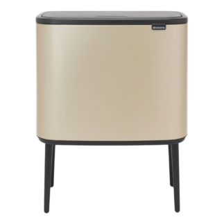 Brabantia Bo Touch Bin jalgadel prügikast 11+23L, Metallic Gold