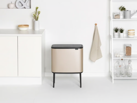 Brabantia Bo Touch Bin jalgadel prügikast 11+23L, Metallic Gold - Image 5