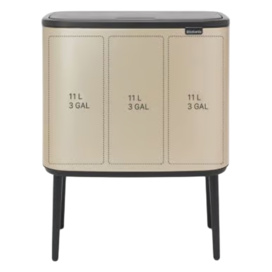 Brabantia Bo Touch Bin jalgadel prügikast 3x11L, saadaval erinevad värvid - Image 2