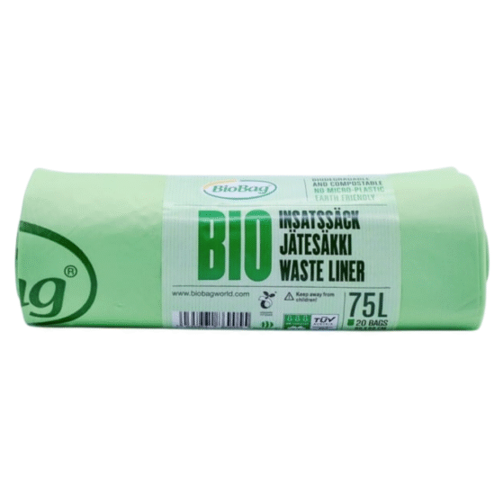 BioBag 75L biolagunev prügikott biojäätmetele 20tk rullis, kastis 12 rulli