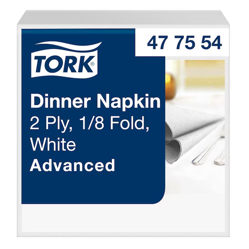 Tork Dinner 39 salvrätt 2x, valge 1/8, 1800tk