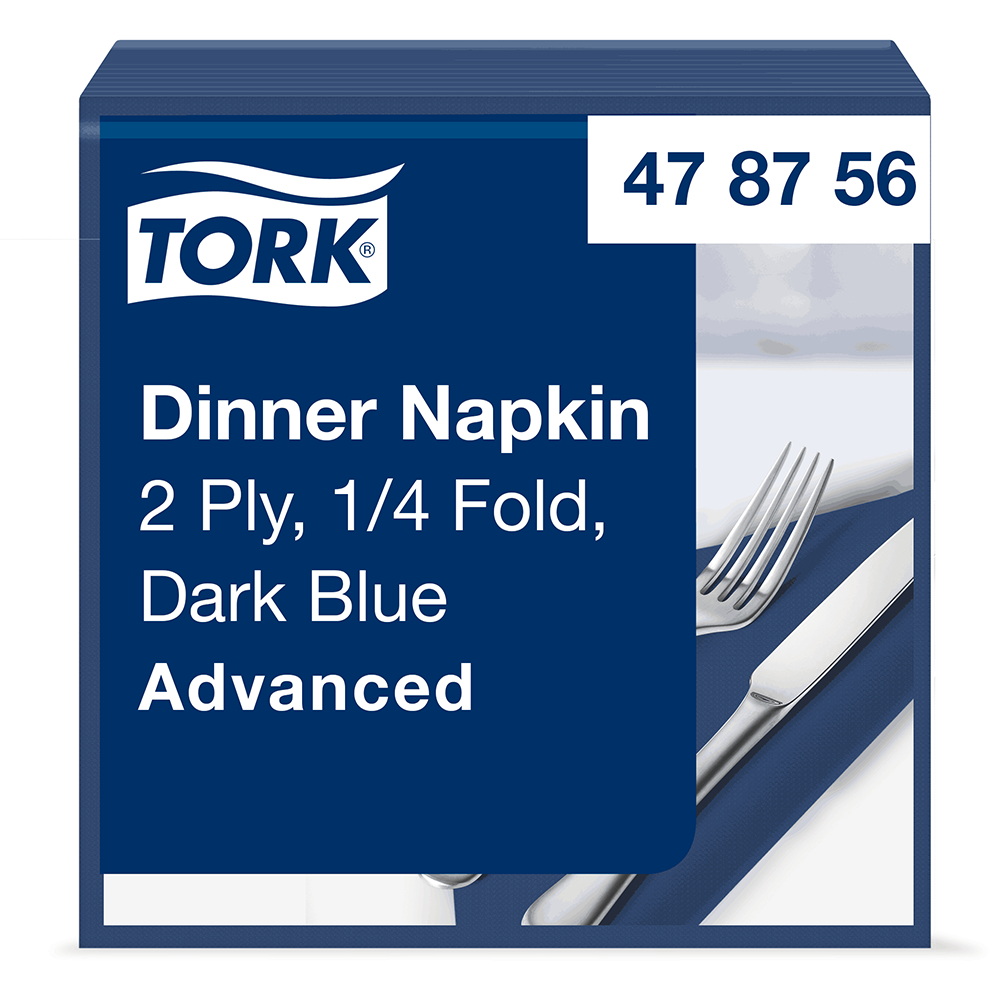 Tork Dinner 39 salvrätt 2x, tumesinine 1/4, 1800tk