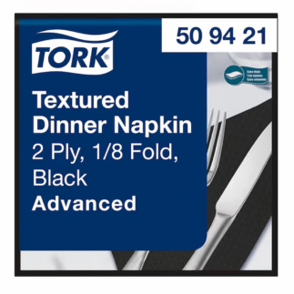 Tork Textured Dinner 39 salvrätt 2x, must 1/8, 1000tk