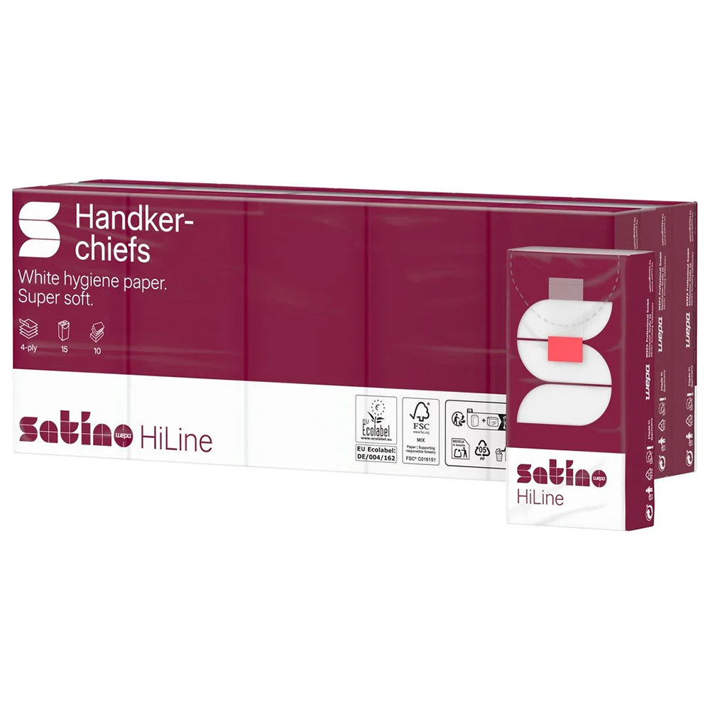 Satino HiLine 4x pabertaskurätikud, 15x15tk