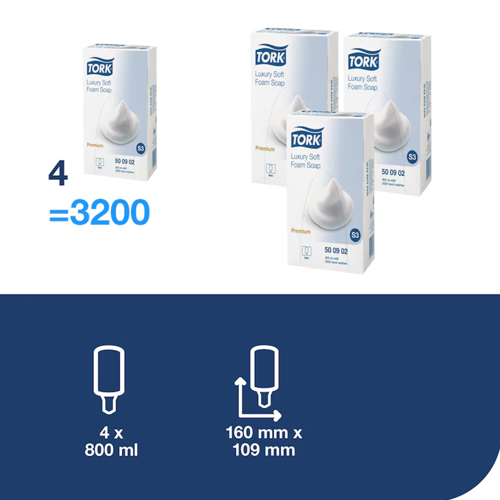Tork Premium Soap Luxury Foam S3 vahuseep 800ml, kastis 4tk - Image 4