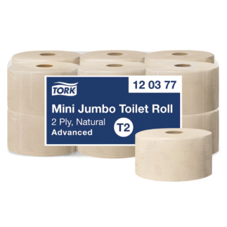 Tork Mini Jumbo T2 2x Natural tualettpaber, 12x170m, loodusvalge