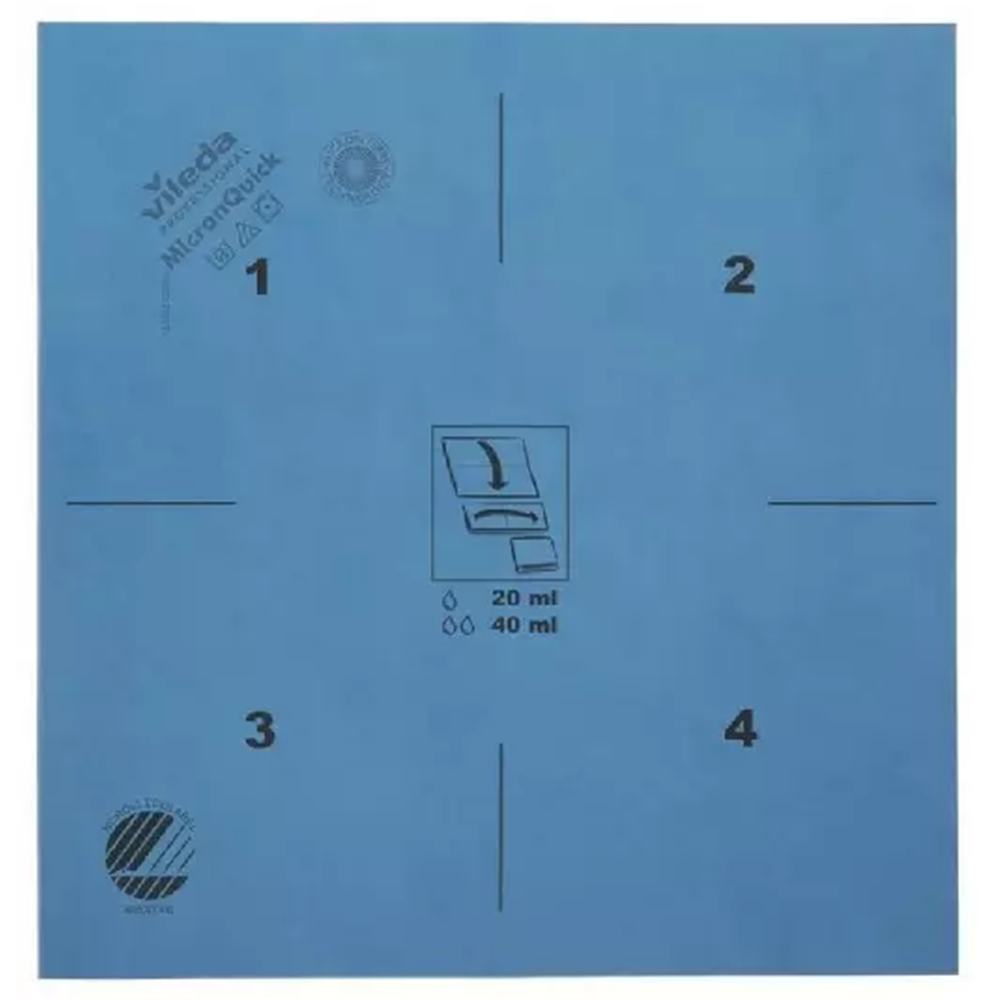 Vileda r-MicronQuick mikrokiudlapp 38x40cm, sinine - Pilt 2
