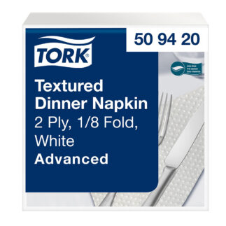 Tork Textured Dinner 39 salvrätt 2x, valge 1/8, 1000tk