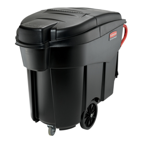 Rubbermaid Mega Brute mobiilne kaanega jäätmekoguja ratastel 450L, must