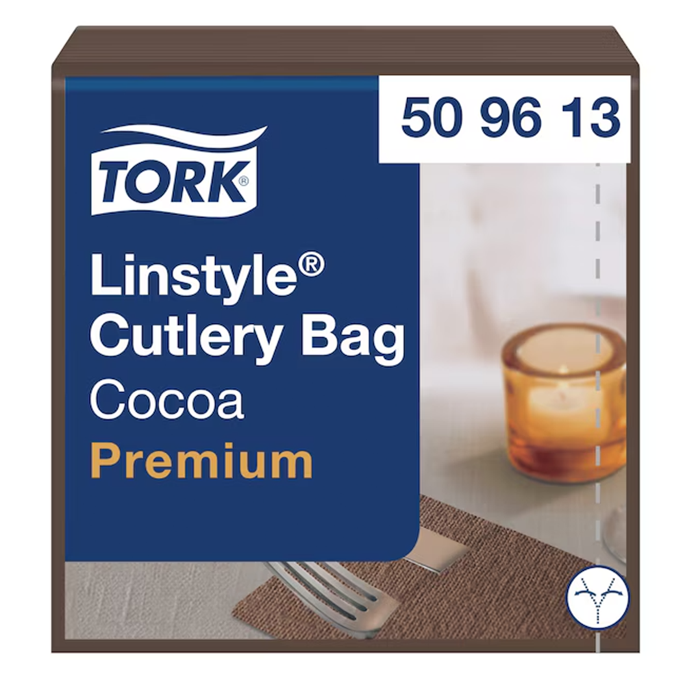 Tork LinStyle 39 söögiriistade tasku-salvrätt, kakao, 600tk