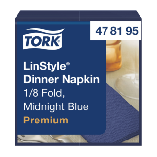 Tork LinStyle Dinner 39 salvrätt 1x, tumesinine 1/8, 600tk