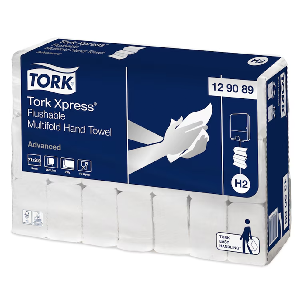 Tork Interfold Flushable H2 Z-fold 2x lehtkätepaber, 21x200tk - Image 2