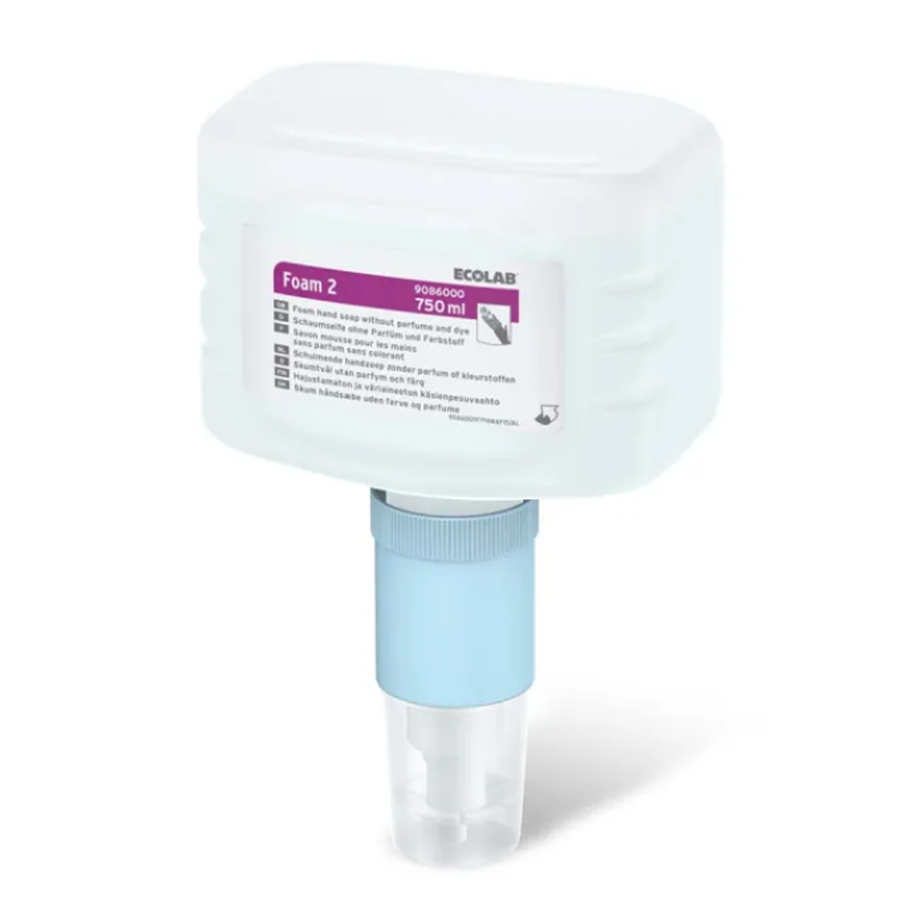 Ecolab Nexa Foam 2 lõhnatu vahuseep 750ml, kastis 6tk