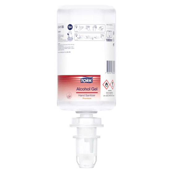 Tork Alcohol Gel Hand Sanitizer S4 niisutav alkoholiga desinfitseeriv kätegeel 1L, kastis 6tk
