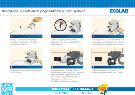 Ecolab ReadyDose Spec Bev Cleaner kohvi-ja joogiautomaatide puhastusabletid 100tk - Image 2