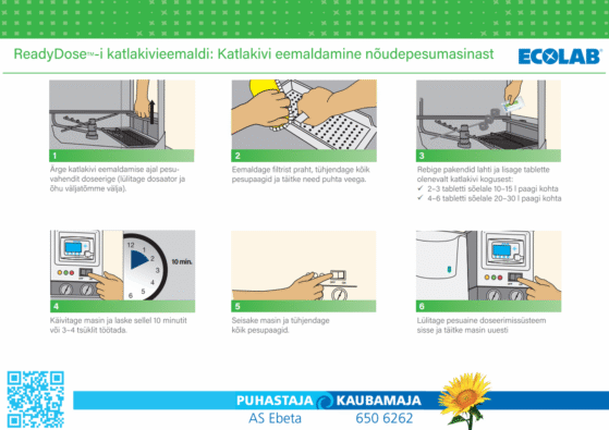 Ecolab ReadyDose Delimer katlakivieemaldustabletid 30tk - Image 2