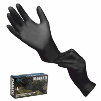Diamante mustad nitriilkindad puudrita L(8-9) 100tk, kastis 10pk