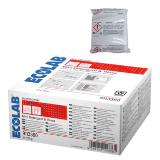 Ecolab Smartpower Mini Detergent & Rinse tahke nõudepesu-ja loputusvahend 135g karbis 24tk