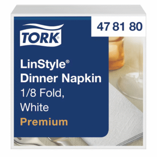 Tork LinStyle Dinner 39 salvrätt 1x, valge 1/8, 700tk