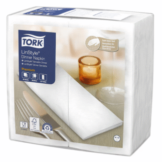 Tork LinStyle Dinner 39 salvrätt 1x, valge 1/8, 700tk