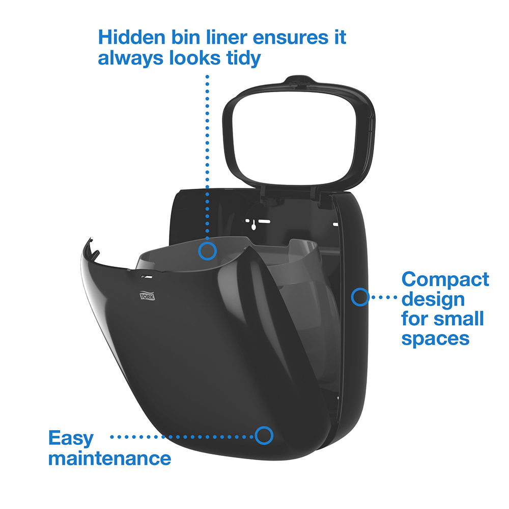 Tork 20L prügikast B2, must - Pilt 3